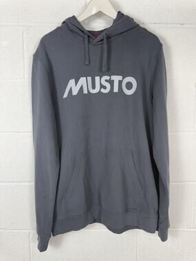 Musto Hoodie Mens Medium Gray Sailing Outdoor Shirt Pullover Performance N96